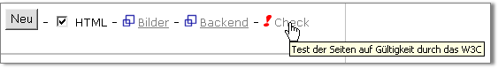 Test auf Gültigkeit durch das W3C Test auf Gültigkeit durch das W3C